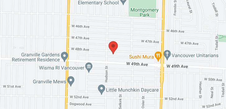 map of 1268 W 48TH AVENUE